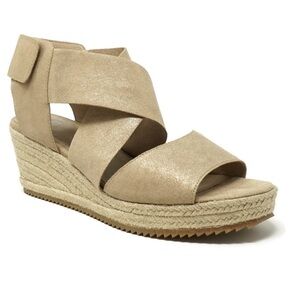 Eileen Fisher Willow Espadrille Wedge Sandals Women’s Size 10 Taupe Neutral